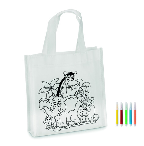 Kinder Shopping Tasche - Weiß bedrucken, Art.-Nr. MO8922-06