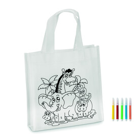 Kinder Shopping Tasche - Weiß bedrucken, Art.-Nr. MO8922-06