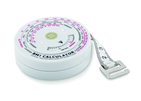 BMI Maßband - Weiß bedrucken, Art.-Nr. MO8983-06