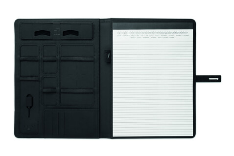 DIN A4 Portfolio &amp; induktive La - Schwarz bedrucken, Art.-Nr. MO9401-03