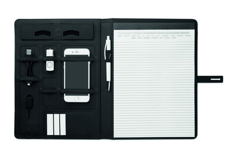 DIN A4 Portfolio &amp; induktive La - Schwarz bedrucken, Art.-Nr. MO9401-03