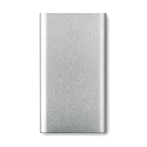 Ladestation mit Powerbank - Mattsilber bedrucken, Art.-Nr. MO9498-16