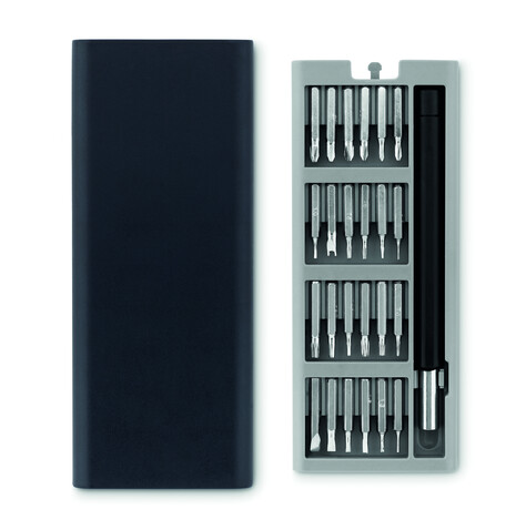 Präzisionsschraubendreher-Set - Schwarz bedrucken, Art.-Nr. MO9568-03