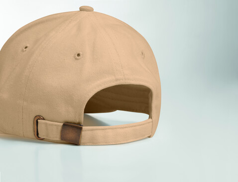 Baseball cap 6 panels 270g/m² - Beige bedrucken, Art.-Nr. MO9643-13