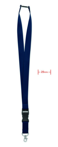 Lanyard mit Metallkarabiner - Blau bedrucken, Art.-Nr. MO9661-04 Lanyard mit Metallkarabiner - Blau bedrucken, Art.-Nr. MO9661-04