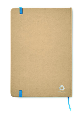 DIN A5 Notizbuch recycelt - Blau bedrucken, Art.-Nr. MO9684-04