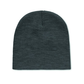 Beanie RPET Polyester - Weiß/schwarz bedrucken, Art.-Nr. MO9964-33