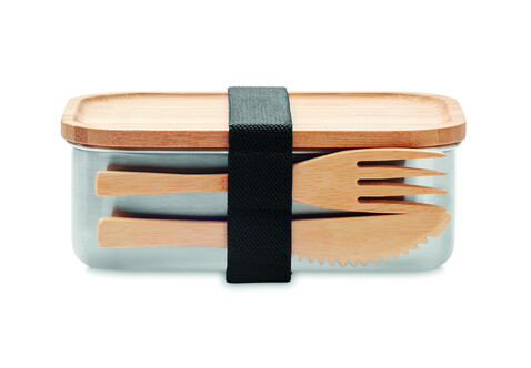 Lunchbox Edelstahl 600ml - Holz bedrucken, Art.-Nr. MO9967-40 Lunchbox Edelstahl 600ml - Holz bedrucken, Art.-Nr. MO9967-40