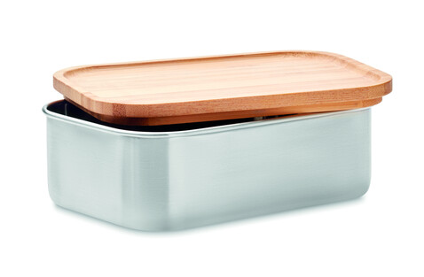 Lunchbox Edelstahl 600ml - Holz bedrucken, Art.-Nr. MO9967-40 Lunchbox Edelstahl 600ml - Holz bedrucken, Art.-Nr. MO9967-40