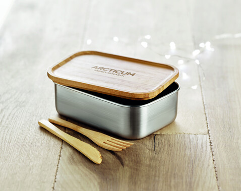Lunchbox Edelstahl 600ml - Holz bedrucken, Art.-Nr. MO9967-40 Lunchbox Edelstahl 600ml - Holz bedrucken, Art.-Nr. MO9967-40