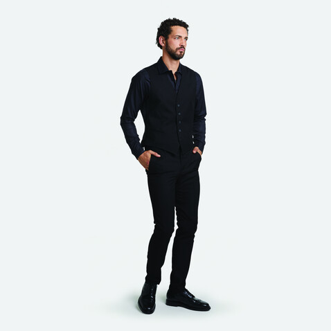 GABIN MEN SUIT TROUSER - Deep Black bedrucken, Art.-Nr. N03162-DB-056