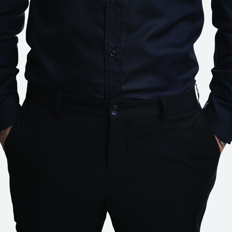 GABIN MEN SUIT TROUSER - Deep Black bedrucken, Art.-Nr. N03162-DB-056