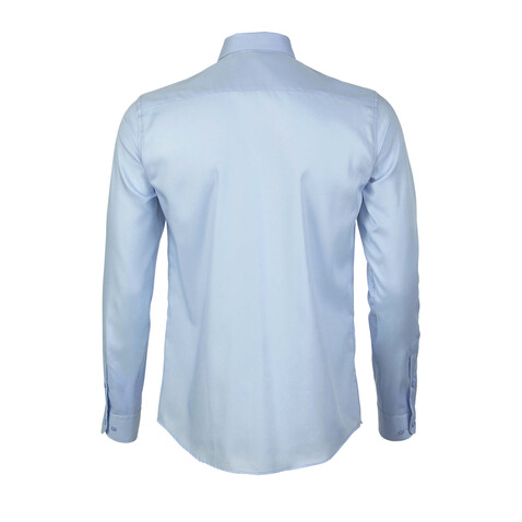 BLAISE MEN SHIRT - Soft Blue bedrucken, Art.-Nr. N03182-EU-3XL