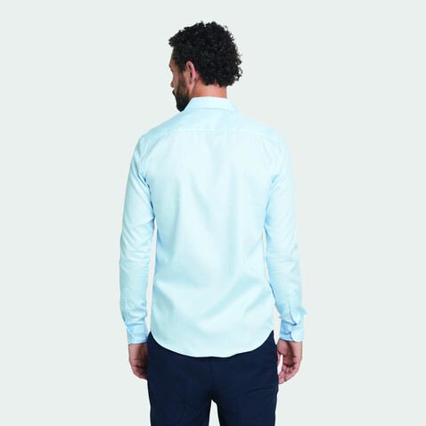 BLAISE MEN SHIRT - Soft Blue bedrucken, Art.-Nr. N03182-EU-3XL