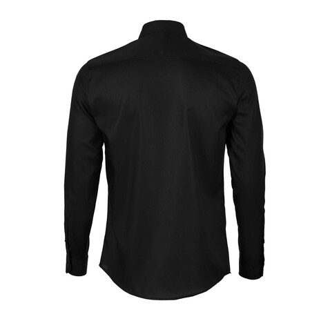 BLAISE MEN SHIRT - Deep Black bedrucken, Art.-Nr. N03182-DB-4XL BLAISE MEN SHIRT - Deep Black bedrucken, Art.-Nr. N03182-DB-4XL