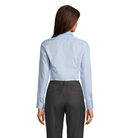 BLAISE WOMEN SHIRT - Soft Blue bedrucken, Art.-Nr. N03183-EU-M