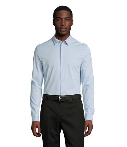 BALTHAZAR MEN SHIRT - Soft Blue bedrucken, Art.-Nr. N03198-EU-L BALTHAZAR MEN SHIRT - Soft Blue bedrucken, Art.-Nr. N03198-EU-L