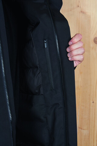 ALFI MEN WARM JACKET - Deep Black bedrucken, Art.-Nr. N04002-DB-XL