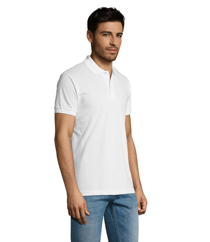 PRIME HERREN POLO 200g - White bedrucken, Art.-Nr. S00571-WH-XL