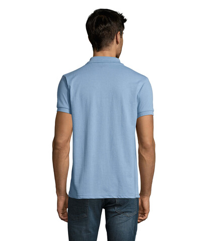 PRIME HERREN POLO 200g - Sky Blue Pique bedrucken, Art.-Nr. S00571-SP-5XL