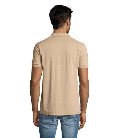 PRIME HERREN POLO 200g - Sand bedrucken, Art.-Nr. S00571-SA-M