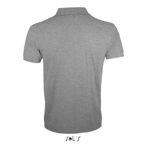 PRIME HERREN POLO 200g - Grau-Melange 2 bedrucken, Art.-Nr. S00571-GY-M