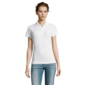 PRIME DAMEN POLO 200g - White bedrucken, Art.-Nr. S00573-WH-L
