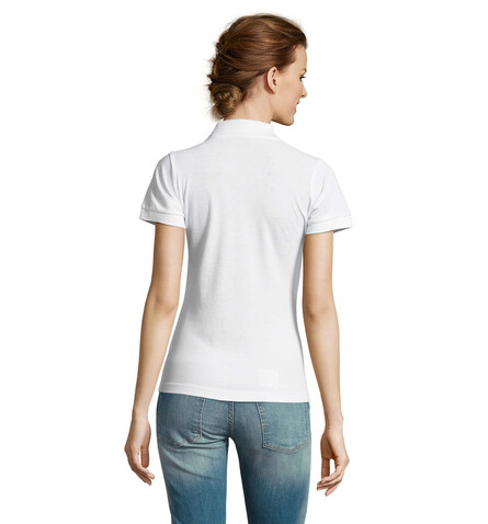 PRIME DAMEN POLO 200g - White bedrucken, Art.-Nr. S00573-WH-M