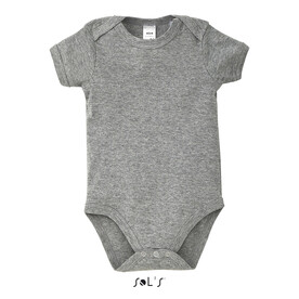 BAMBINO BABY BODY 180g - Graue Melange bedrucken, Art.-Nr. S00583-GM-M
