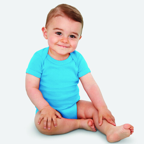 BAMBINO BABY BODY 180g - Aqua bedrucken, Art.-Nr. S00583-AQ-XS BAMBINO BABY BODY 180g - Aqua bedrucken, Art.-Nr. S00583-AQ-XS