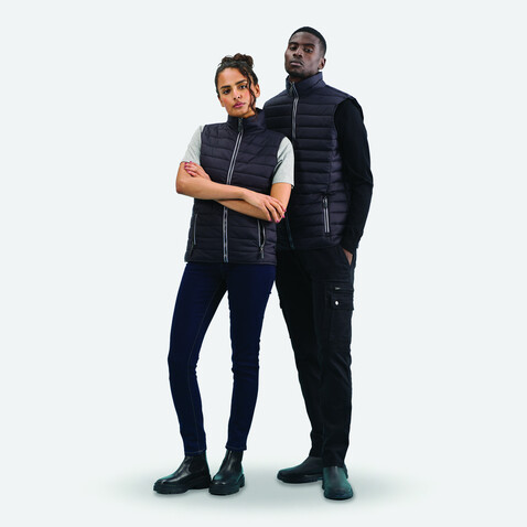 WAVE MEN Bodywarmer - Schwarz bedrucken, Art.-Nr. S01436-BK-XL