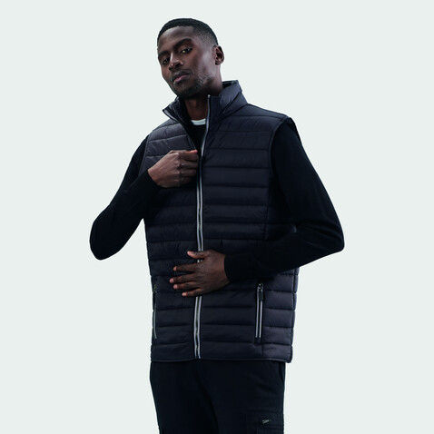 WAVE MEN Bodywarmer - Schwarz bedrucken, Art.-Nr. S01436-BK-XL