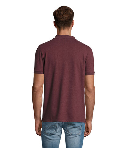 PHOENIX HERREN POLO 220g - Heather Oxblood bedrucken, Art.-Nr. S01708-HX-L
