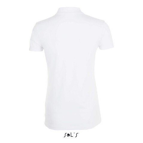 PHOENIX WOMEN ELASTANE POLO - White bedrucken, Art.-Nr. S01709-WH-L
