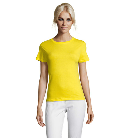 REGENT DAMENT-SHIRT 150g - Lemon bedrucken, Art.-Nr. S01825-LE-S