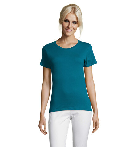 REGENT DAMENT-SHIRT 150g - Entenblau bedrucken, Art.-Nr. S01825-DU-L REGENT DAMENT-SHIRT 150g - Entenblau bedrucken, Art.-Nr. S01825-DU-L