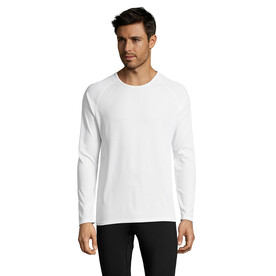 SPORTY LSL MEN T-SHIRT - White bedrucken, Art.-Nr. S02071-WH-XXL