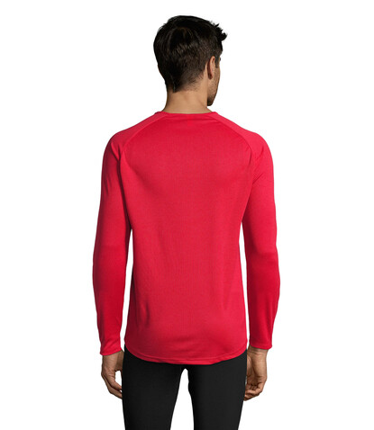 SPORTY LSL MEN T-SHIRT - Red bedrucken, Art.-Nr. S02071-RD-S