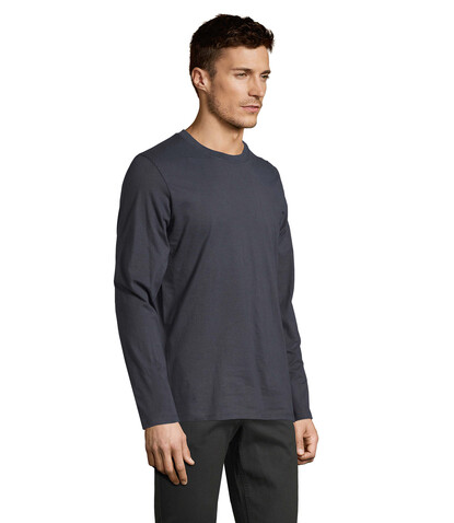 IMPERIAL LSL MEN T-Shirt190 - Mausgrau bedrucken, Art.-Nr. S02074-MU-S