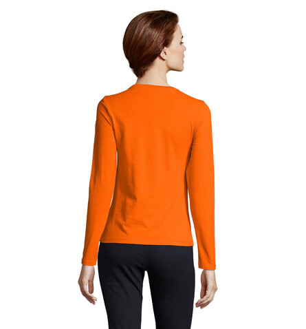 IMPERIAL Women lsl 190g - Orange bedrucken, Art.-Nr. S02075-OR-S IMPERIAL Women lsl 190g - Orange bedrucken, Art.-Nr. S02075-OR-S