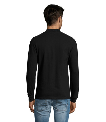PERFECT MEN LSL POLO 180g - Schwarz bedrucken, Art.-Nr. S02087-BK-XXL PERFECT MEN LSL POLO 180g - Schwarz bedrucken, Art.-Nr. S02087-BK-XXL