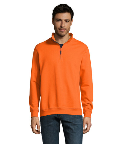 STAN Sweater Zip Kragen 260 - Orange bedrucken, Art.-Nr. S02088-OR-3XL STAN Sweater Zip Kragen 260 - Orange bedrucken, Art.-Nr. S02088-OR-3XL