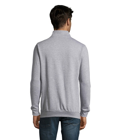 STAN Sweater Zip Kragen 260 - Grau-Melange 2 bedrucken, Art.-Nr. S02088-GY-S
