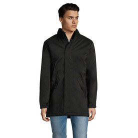 ROBYN UNISEX PARKA - Schwarz bedrucken, Art.-Nr. S02109-BK-XXL
