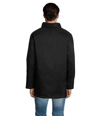 ROBYN UNISEX PARKA - Schwarz bedrucken, Art.-Nr. S02109-BK-4XL