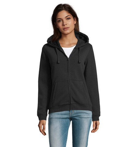 SPIKE HOOD DAMEN 280gr - Schwarz bedrucken, Art.-Nr. S03106-BK-XS