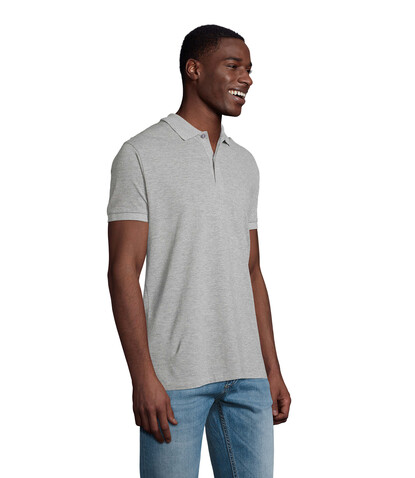 PLANET MEN Polo 170g - Grau-Melange 2 bedrucken, Art.-Nr. S03566-GY-3XL PLANET MEN Polo 170g - Grau-Melange 2 bedrucken, Art.-Nr. S03566-GY-3XL