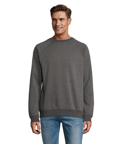 SPACE Unisex Sweater 280g - Charcoal Melange bedrucken, Art.-Nr. S03567-CE-M
