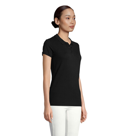 PLANET WOMEN Polo 170g - Schwarz bedrucken, Art.-Nr. S03575-BK-L