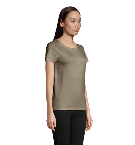 PIONEER WOMEN T-Shirt 175g - Khaki bedrucken, Art.-Nr. S03579-KH-XXL